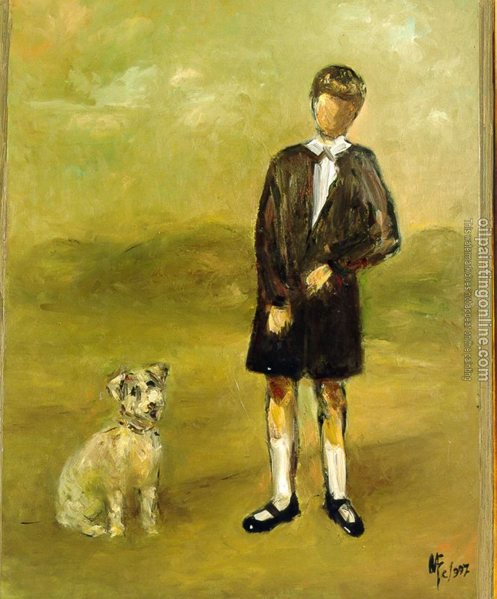 Mari Fe Romero Campo - Baron Thyssen De Nino Con Su Perro